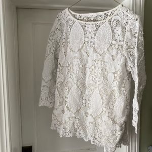 J.Jill | White Lace Shirt